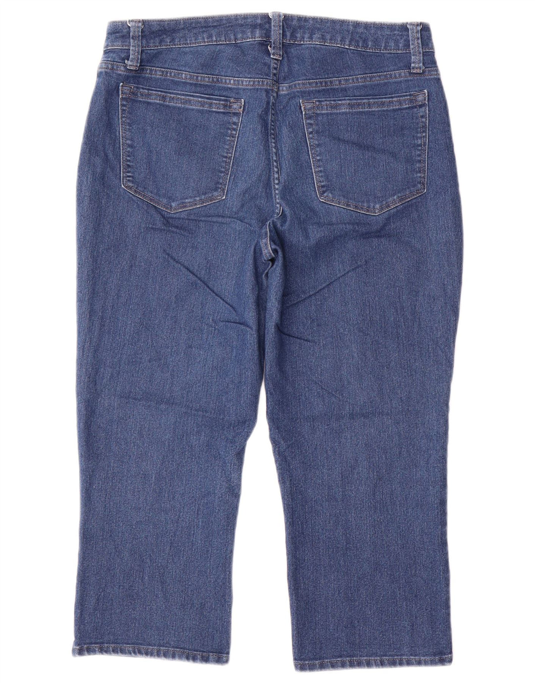 Lee Womens Riders Mid Rise Capri Jeans US 10 Large W32 L21 Bleu Coton