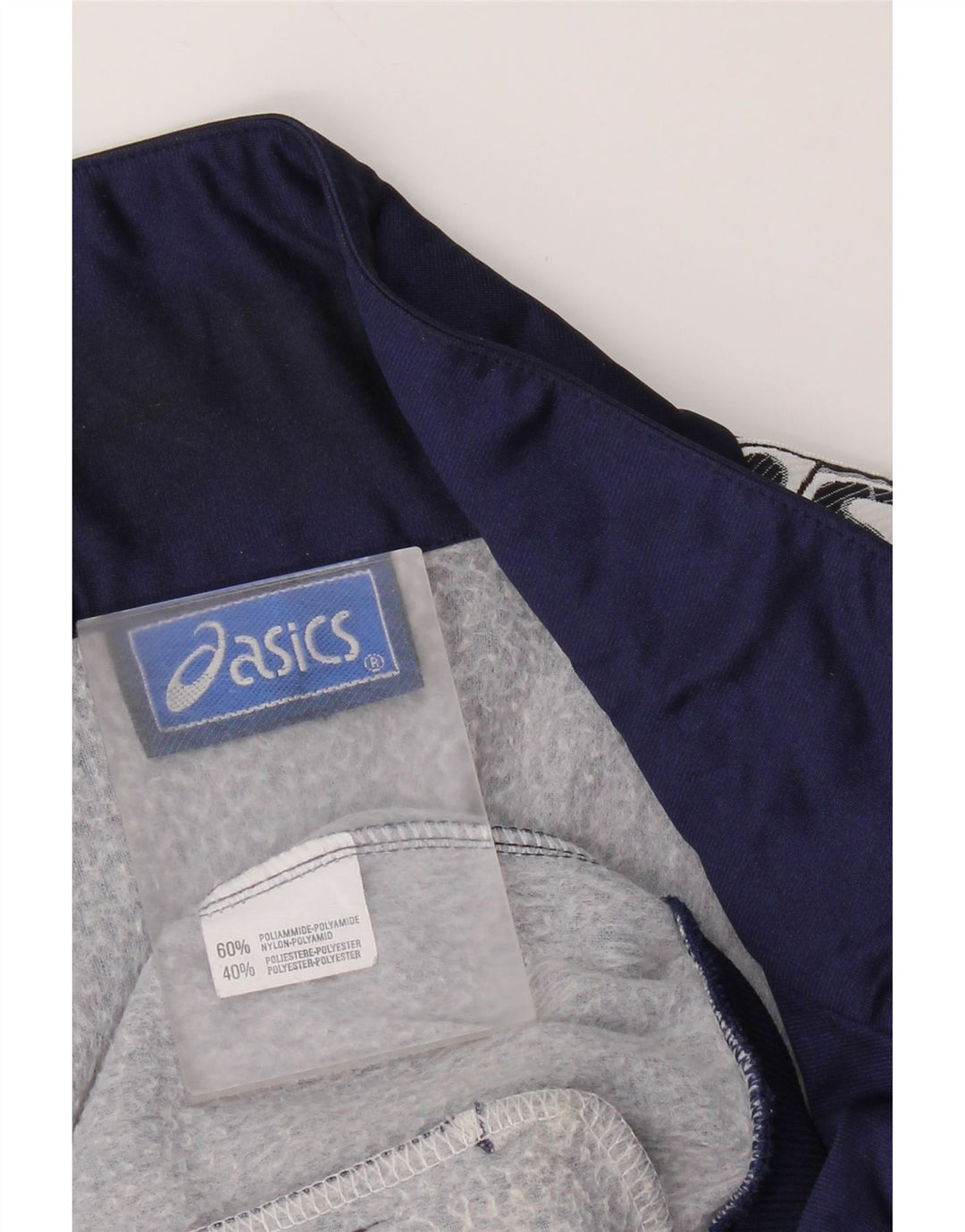 Asics Veste de Survêtement Graphique Homme Bleu Marine Moyen Colorblock Sports