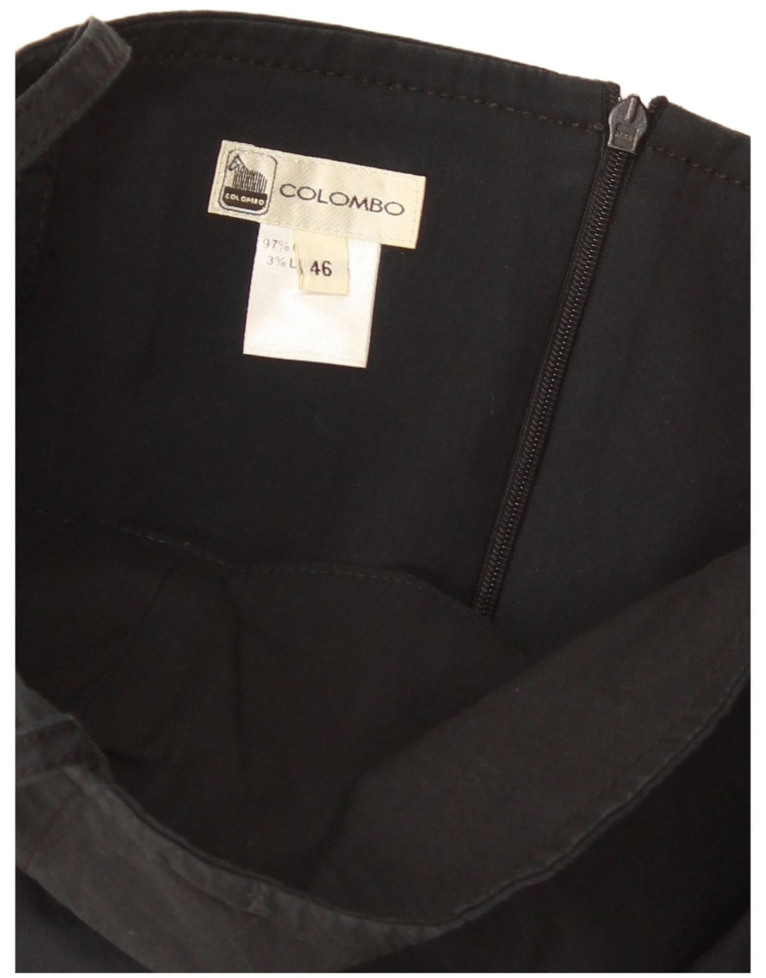 Colombo Robe d'été pour femme IT 46 Large en coton noir