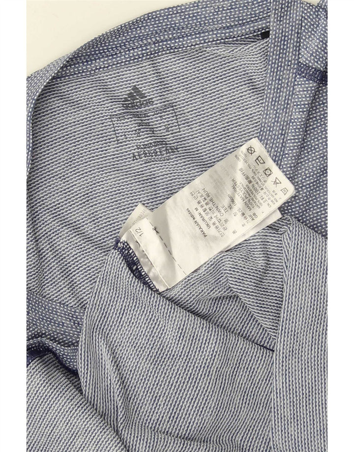 Adidas Homme Aeroready T-Shirt Top Bleu Marine Rayé Polyester