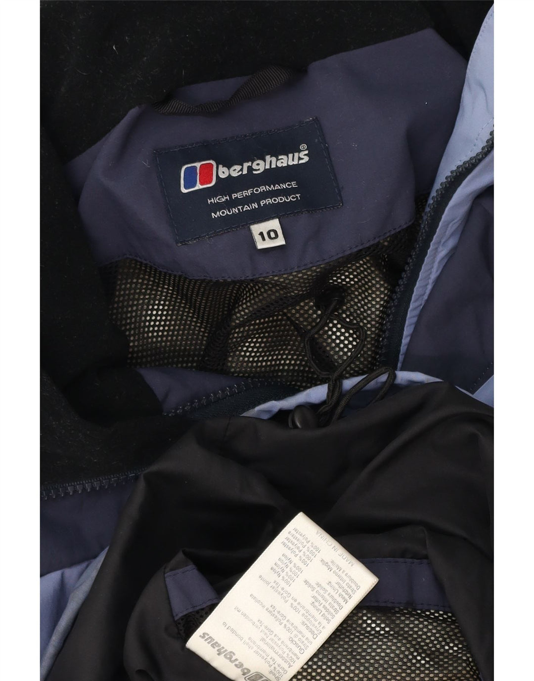 Berghaus Veste de pluie surdimensionnée pour femme UK 10 Petit Bleu Polyester