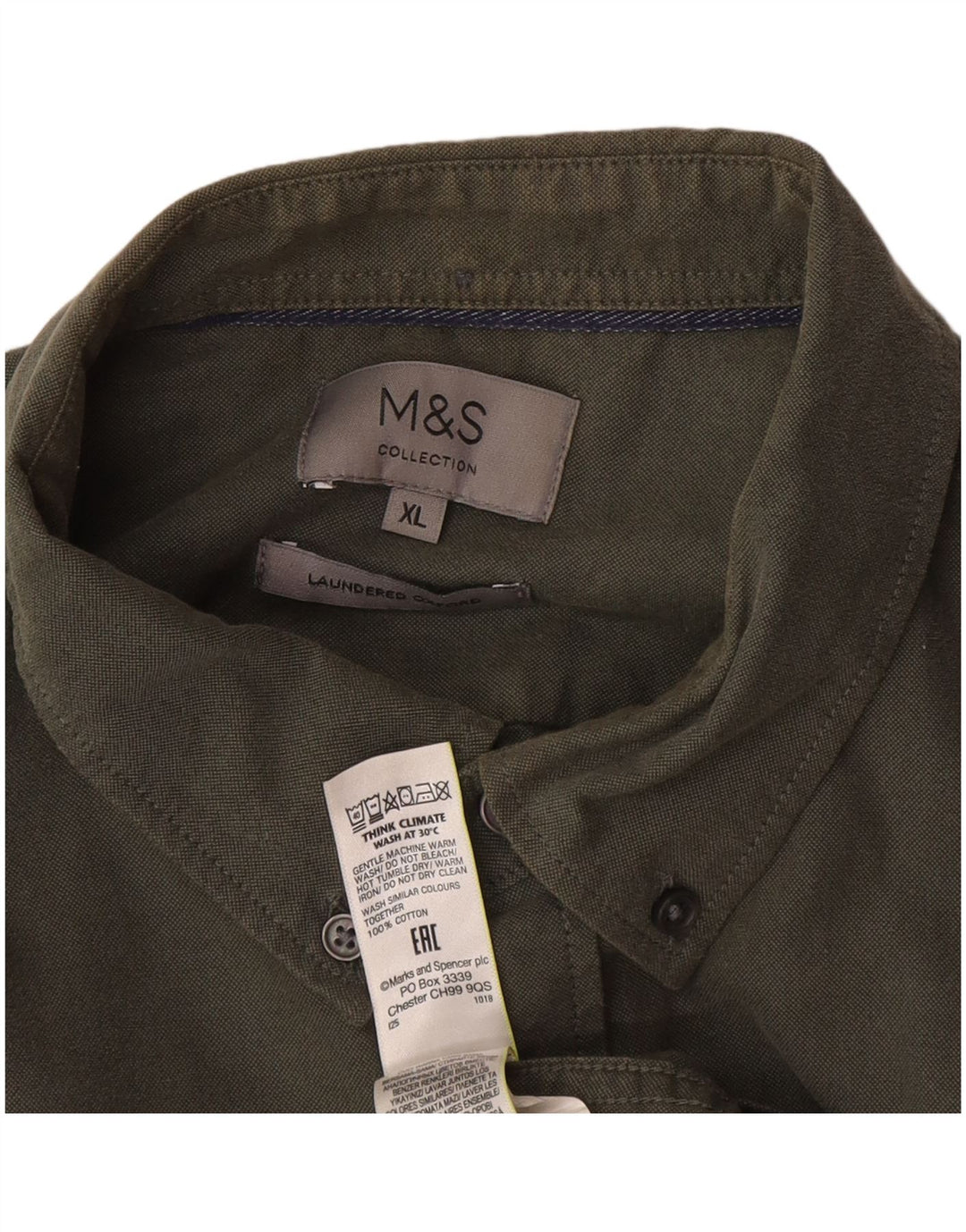 Marks & Spencer Chemise Homme XL Kaki Coton