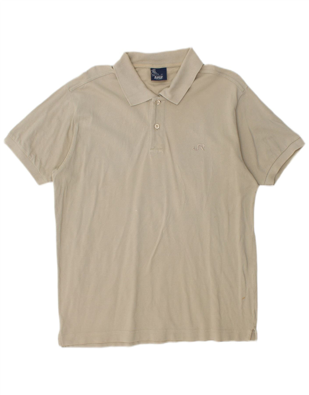 RIFLE Polo Homme Coton Beige Moyen