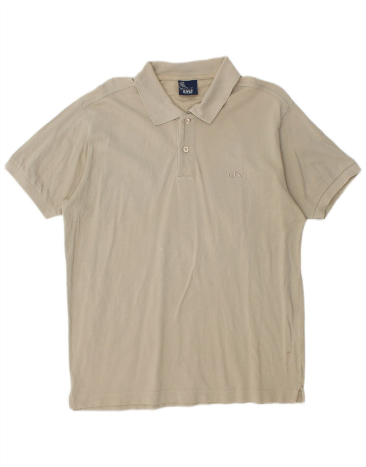 RIFLE Polo Homme Coton Beige Moyen