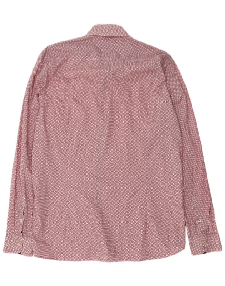 Ted Baker Chemise Homme Taille 5 XL Coton Floral Rouge