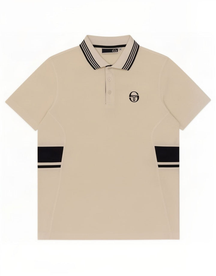 Sergio Tacchini Polo Homme Blanc Moyen Colourblock