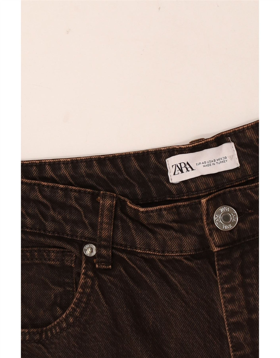 Zara Jean droit pour femme EU 40 Medium W30 L33 Marron