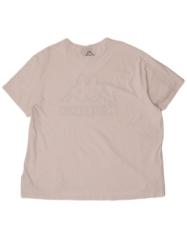 Kappa T-Shirt Graphique Homme Top 4XL Blanc Coton