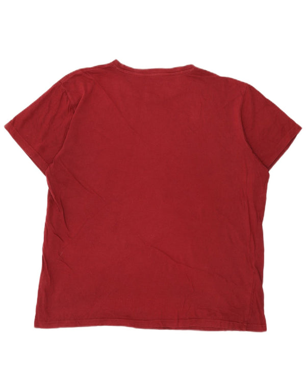 Pierre Cardin T-Shirt Homme Top XL Coton Bordeaux