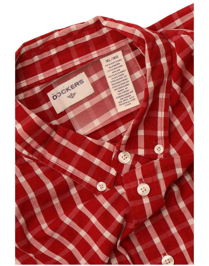 Dockers Chemise Homme XL Rouge Carreaux Coton