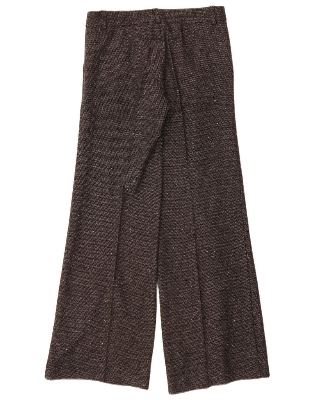 VINTAGE Pantalon décontracté femme IT 40 Small W28 L32 Gris Chevrons