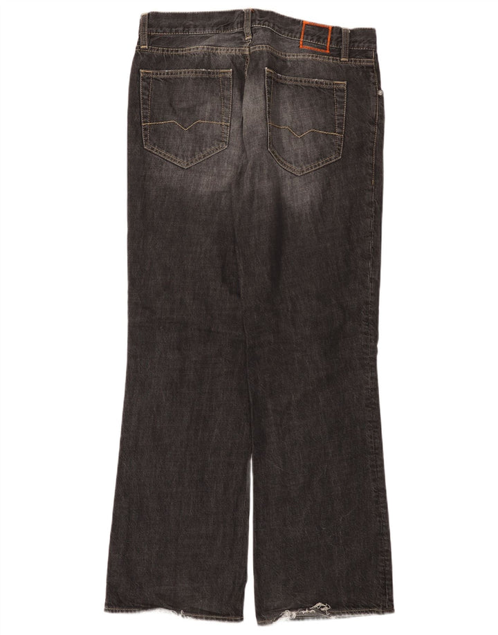 HUGO BOSS Jean Bootcut Homme W34 L32 Noir Coton