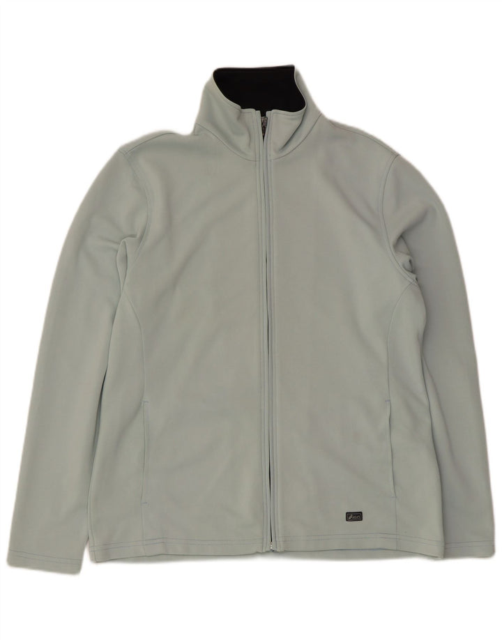 Asics Veste de survêtement pour femme UK 16 Large Bleu Polyamide