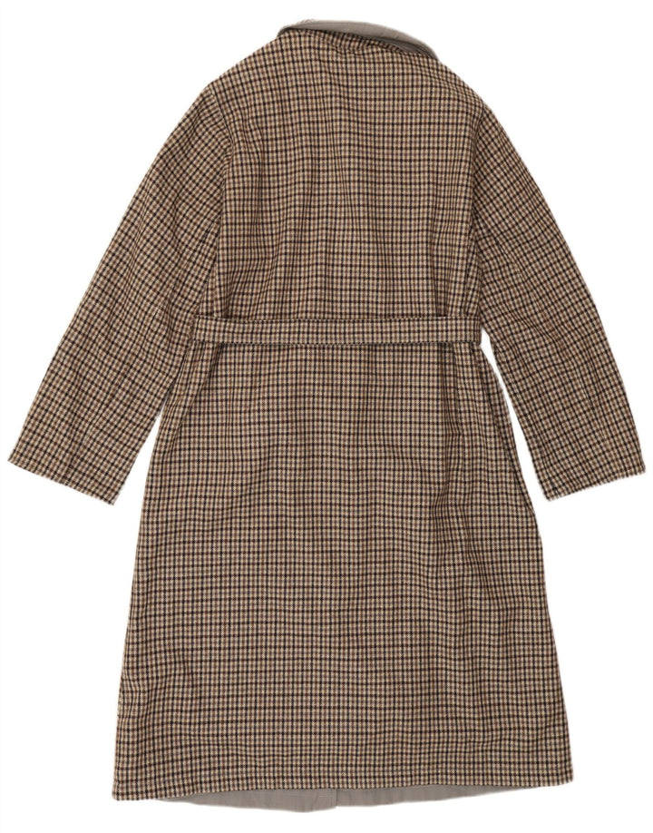 vintage Womens Réversible Pardessus réversible IT 46 Petit Gris Check