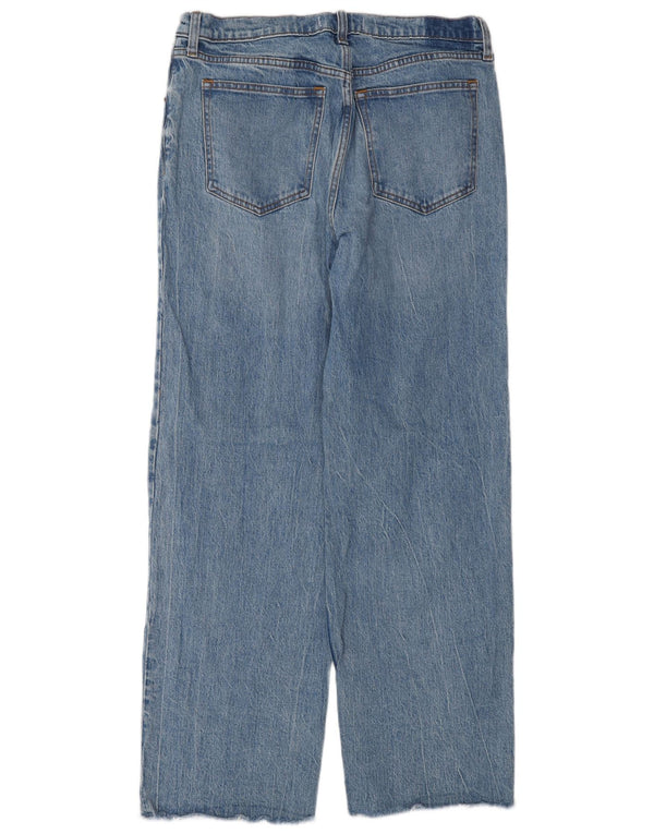 Abercrombie & Fitch Jeans taille haute femme US 12 Large W31 L30 Bleu années 90