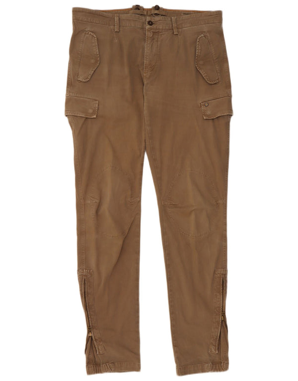 Mason's Pantalon cargo slim pour homme EU 52 XL W36 L33 Coton beige