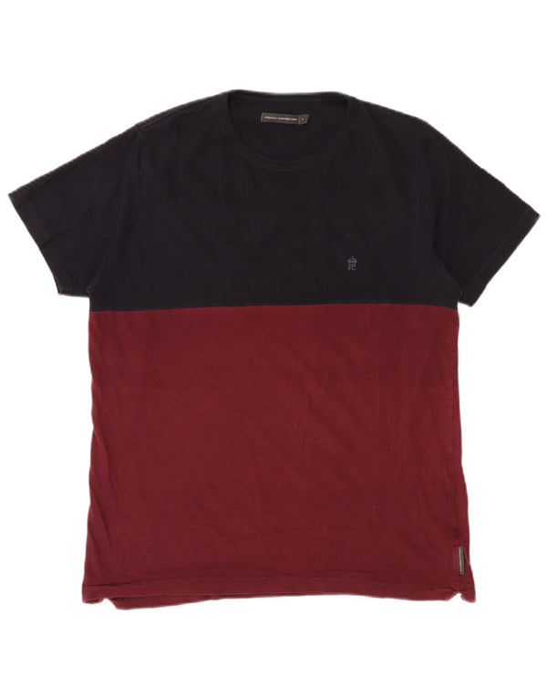 FRENCH CONNECTION T-Shirt Homme Haut Large Bordeaux Colourblock