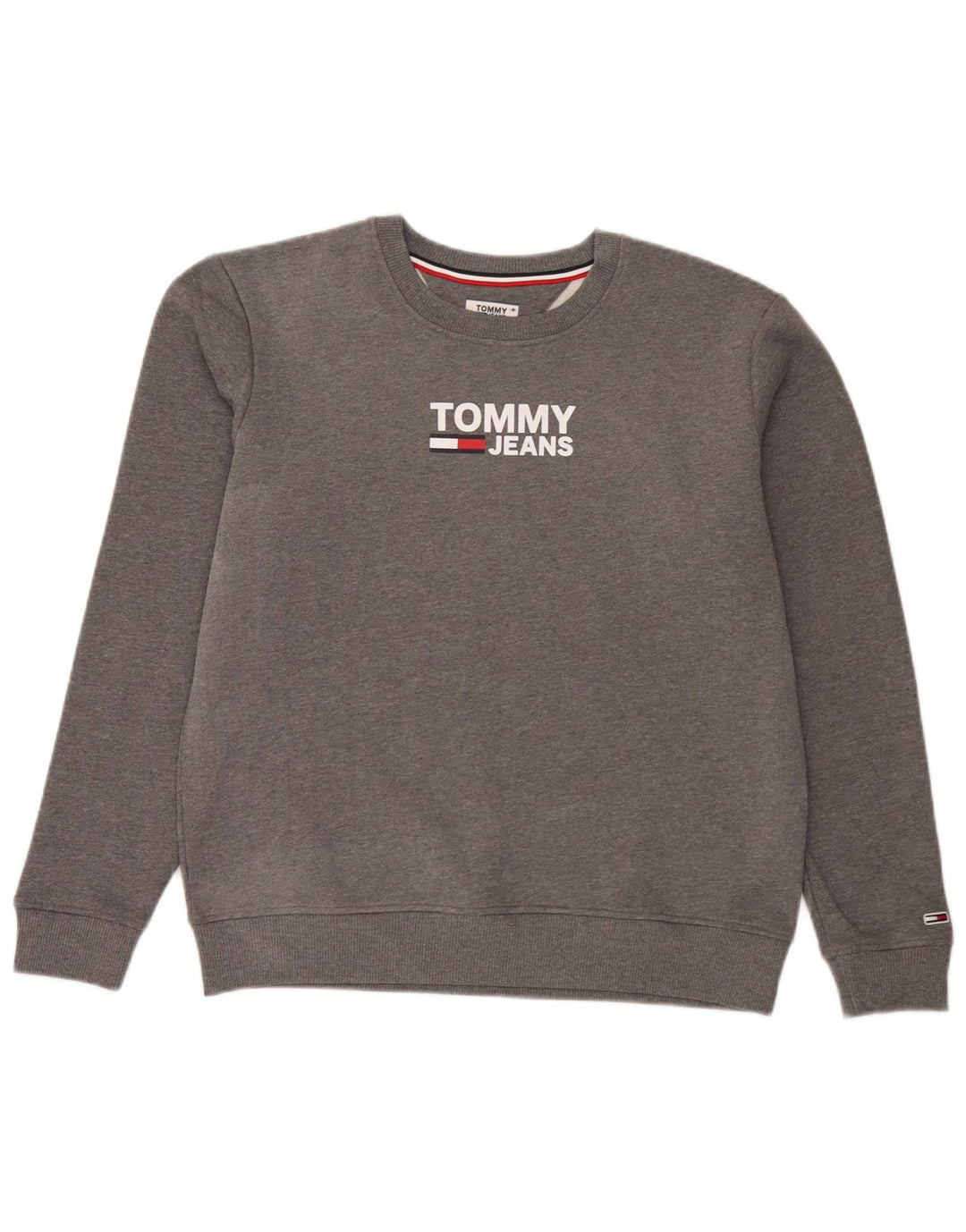 Tommy Hilfiger Sweat-shirt graphique pour homme en coton gris Taille L