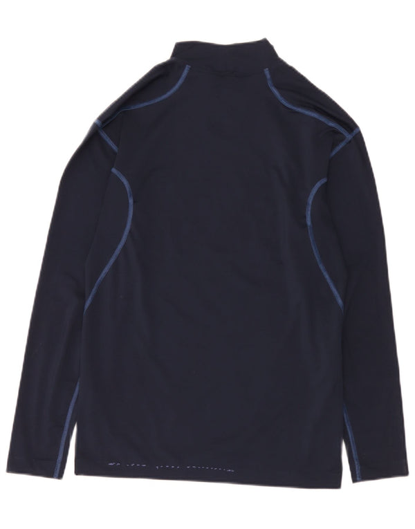 Nike Haut Dri Fit à manches longues pour homme UK 42/44 Large Bleu marine Polyester