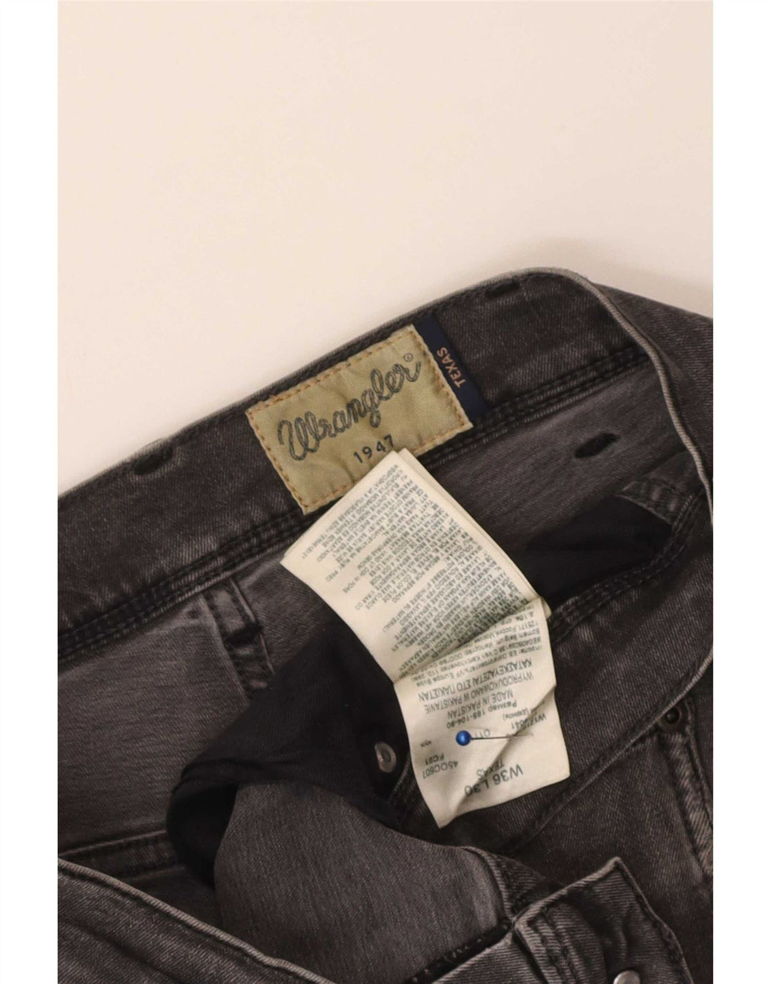 Wrangler Jean Droit Texas Homme W36 L30 Gris Coton