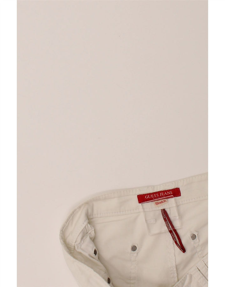 GUESS Womens Straight Cropped Trousers W29 L25 White Vintage Guess and Second-Hand Guess from Messina Hembry 