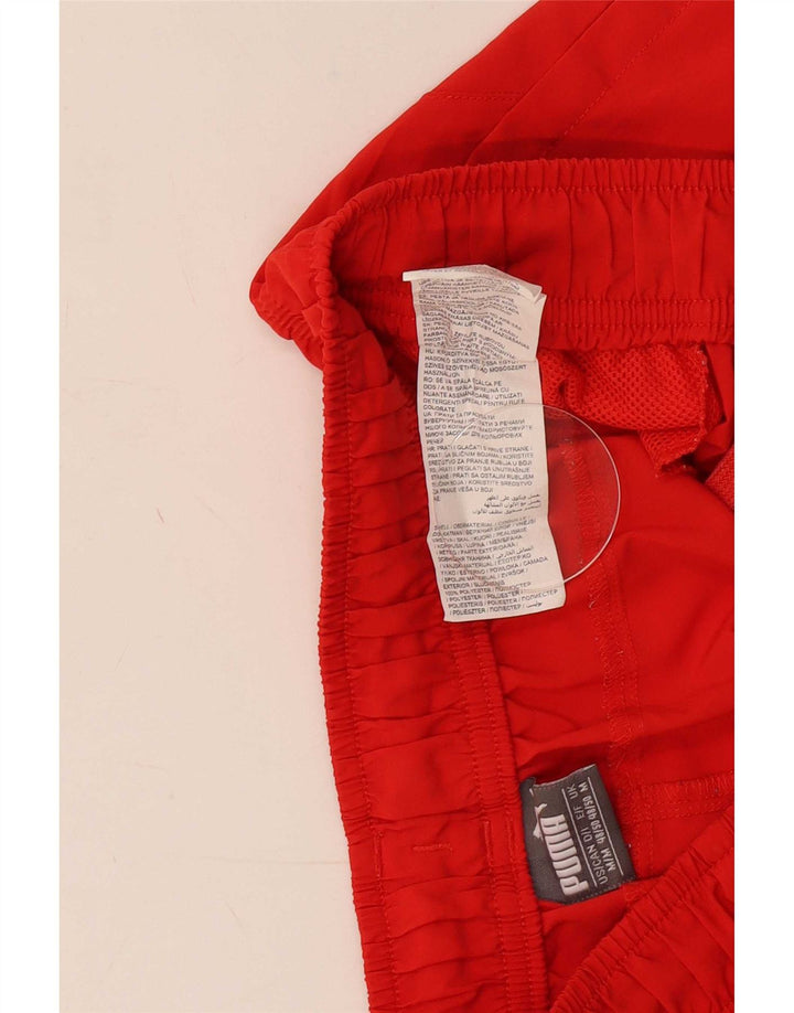 Puma Short de Sport Homme Rouge Moyen Polyester