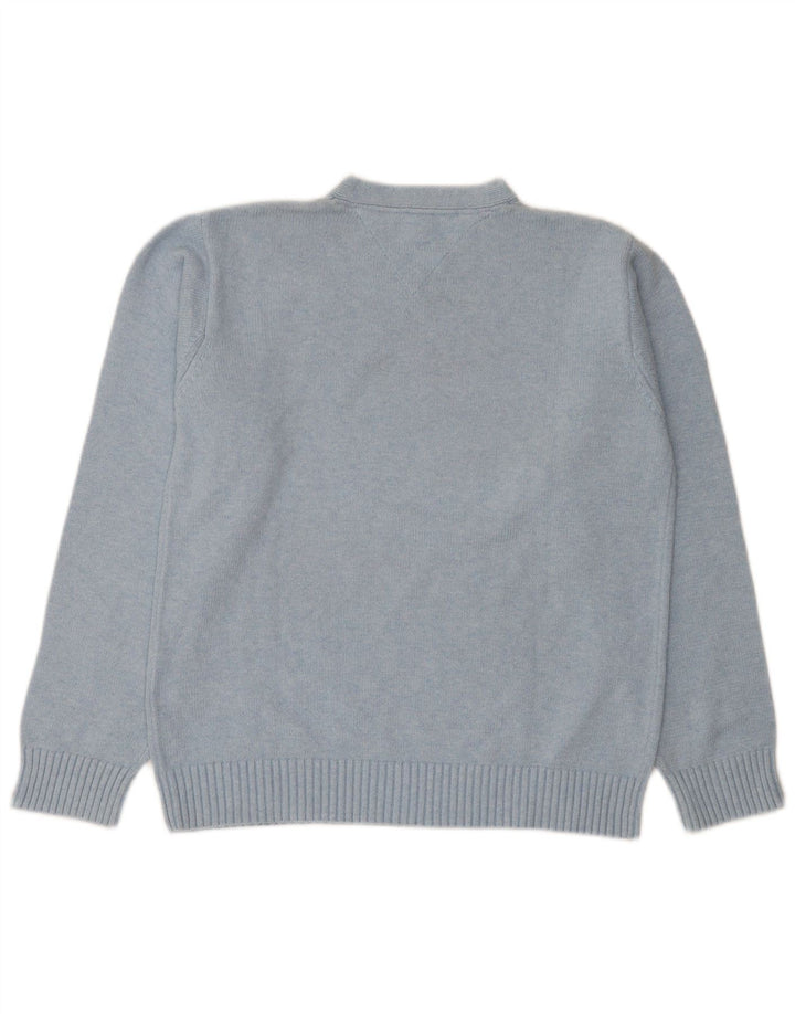 Tommy Hilfiger Pull Col V Homme Bleu Moyen Coton