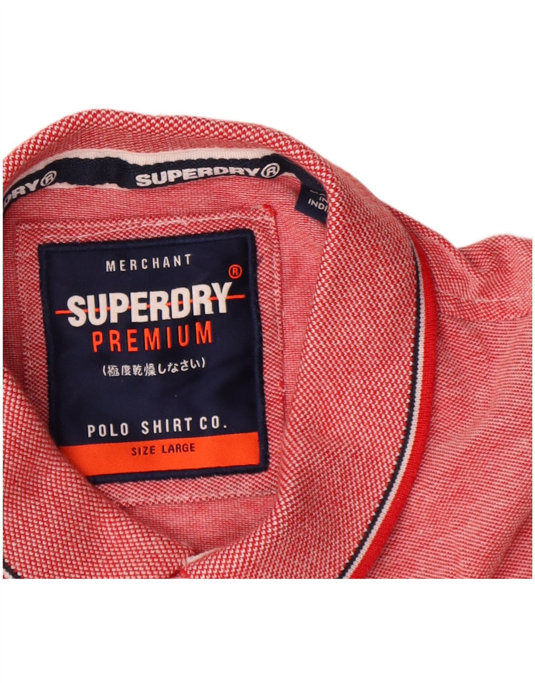 Superdry Polo Homme Large Rouge Moucheté Coton