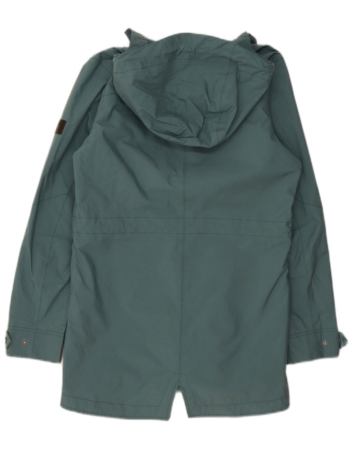 JACK WOLFSKIN Imperméable à capuche pour femme UK 8/10 Petit Vert Polyamide