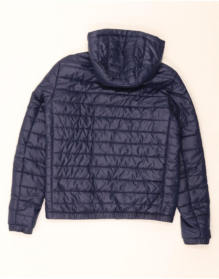 Puma Veste rembourrée à capuche pour homme UK 38 Bleu marine moyen Polyester
