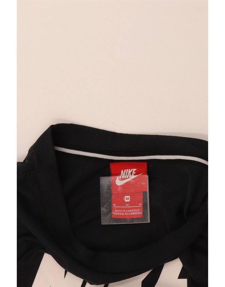 NIKE T-shirt graphique pour femme UK 14 Bleu marine moyen