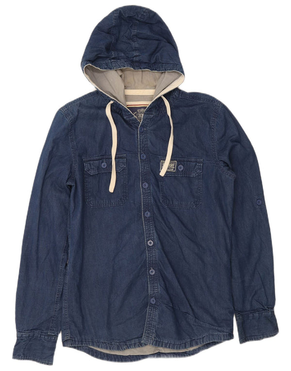 Superdry Chemise En Jean À Capuche Lumberjack Homme Bleu Large Coton