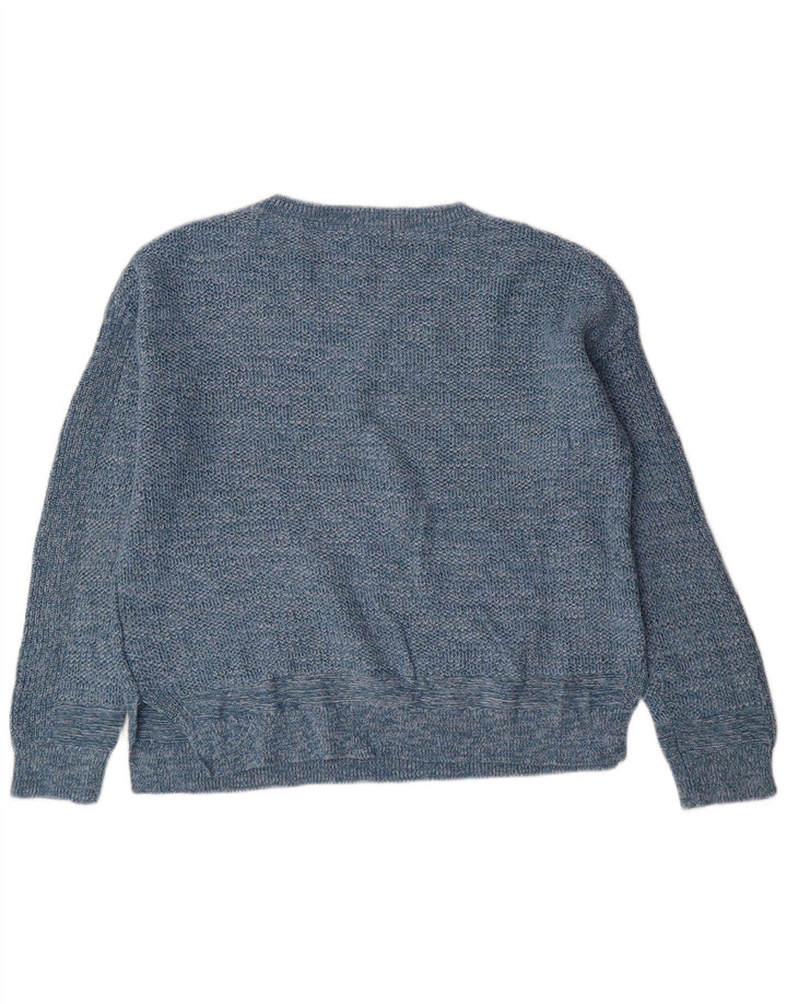 Pull à col rond White Stuff pour femme UK 12 Bleu moyen Coton