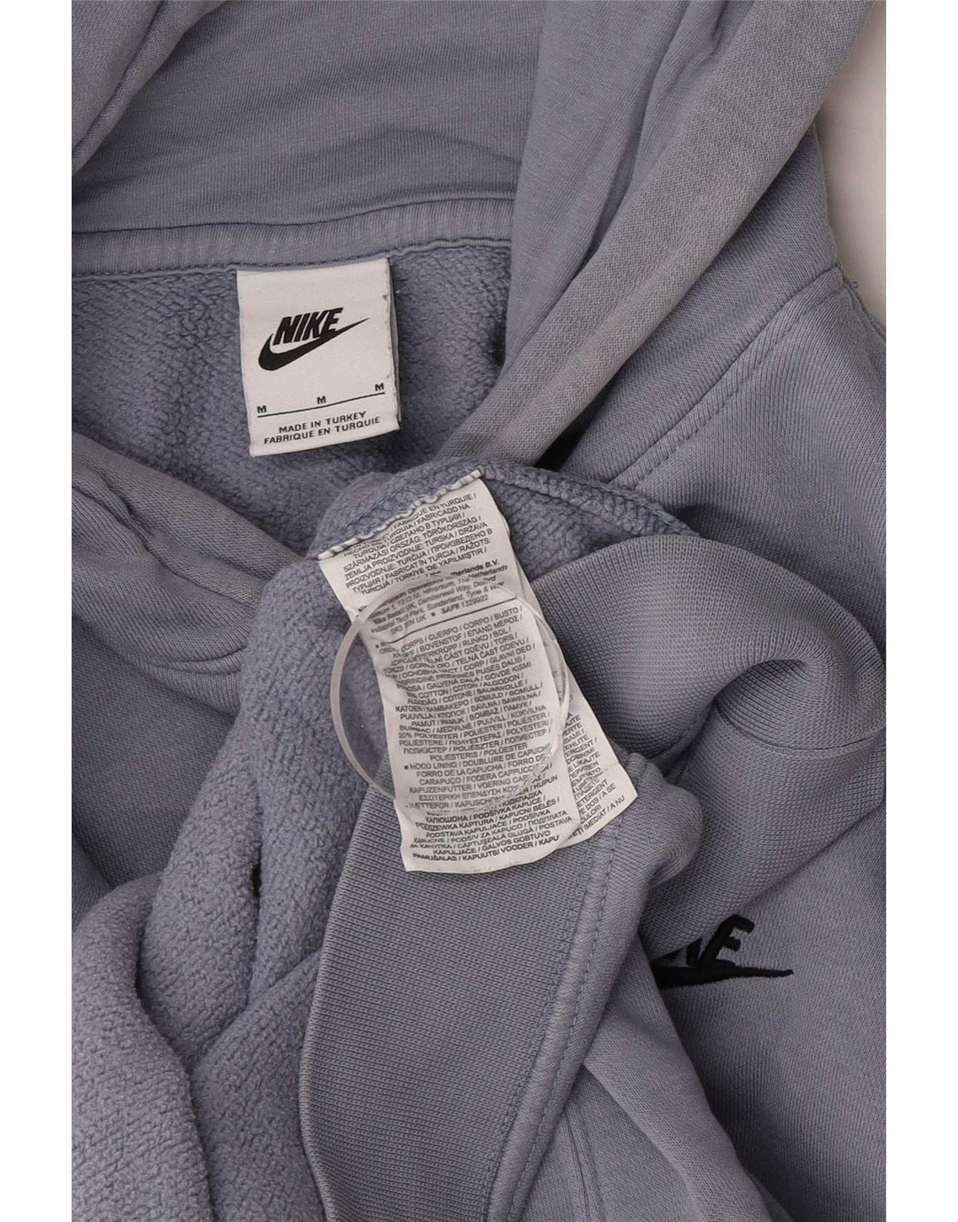 Nike Pull à capuche en coton bleu moyen pour homme