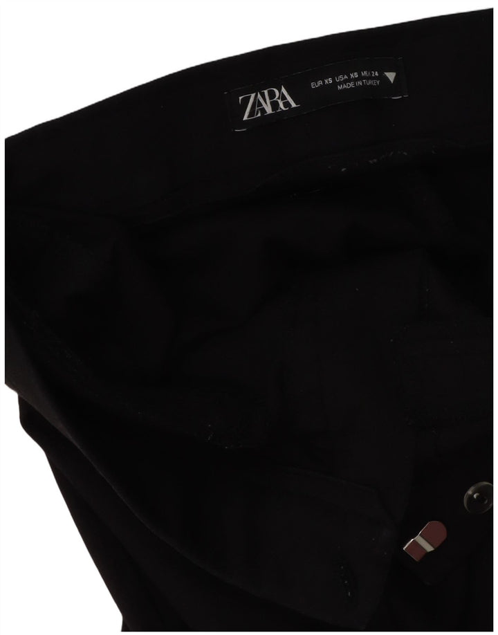 ZARA Pantalon décontracté bootcut pour femme XS W24 L25 Noir