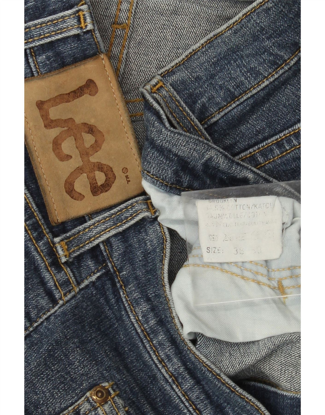 LEE Jean Droit Brooklyn Homme W38 L30 Bleu Coton