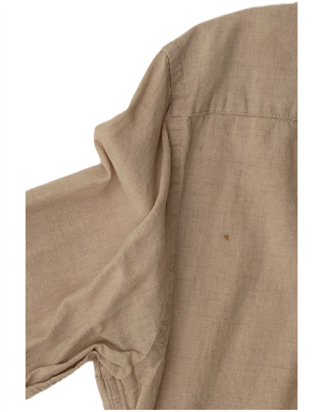 Zara Chemise Slim Fit Lin Beige Moyen Homme