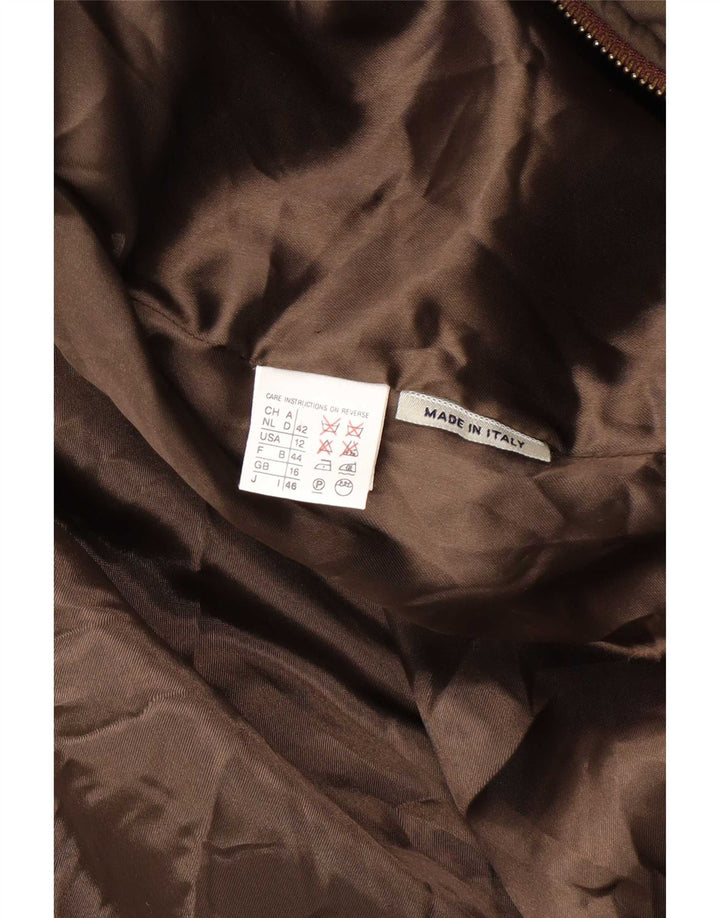 Max & Co. Manteau matelassé surdimensionné à capuche pour femme UK 16 Large Marron Polyester