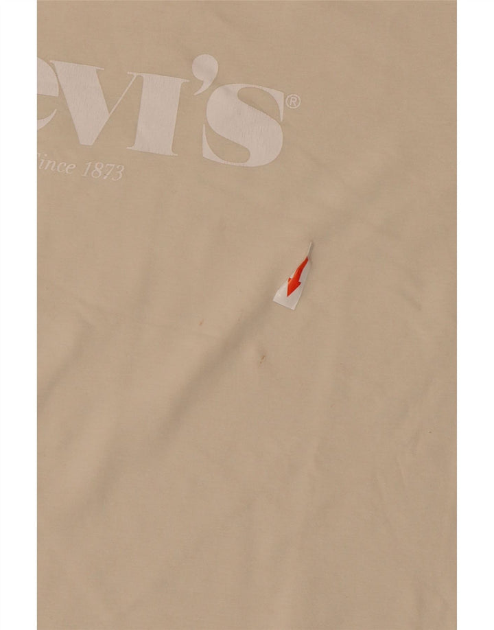 Levi's Haut T-Shirt Graphique Femme Beige Coton