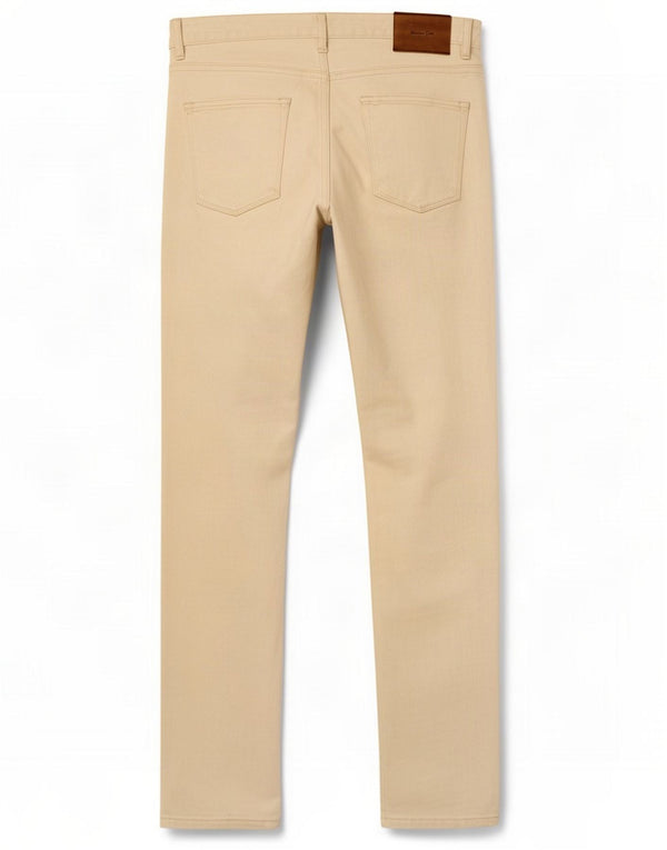 Massimo Dutti Jean slim pour homme EU 42 Large W32 L31 Coton beige