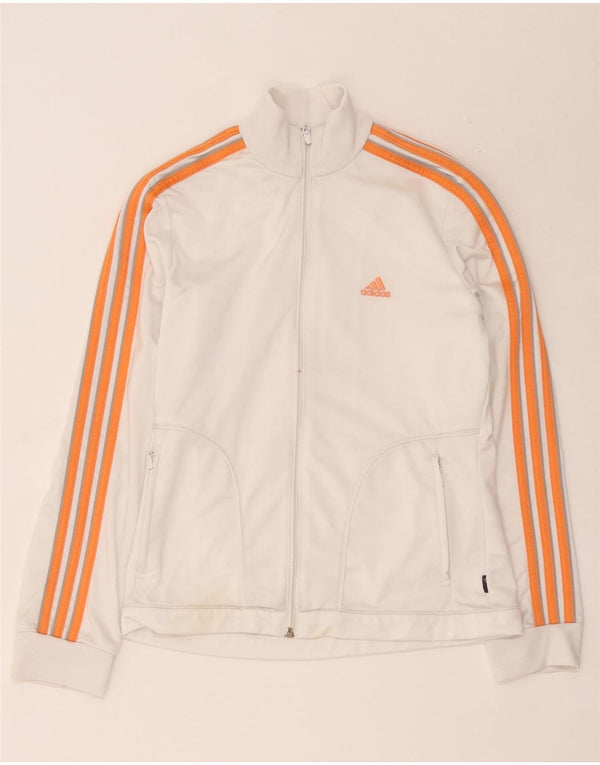 Adidas Veste de survêtement pour femme UK 14 Medium Blanc Polyester