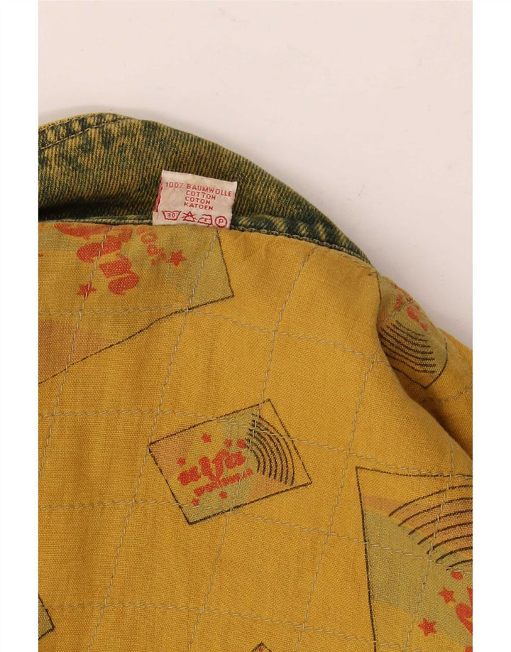 Ulfa Mens Loose Fit Denim Jacket UK 38 Coton Jaune Moyen Années 80