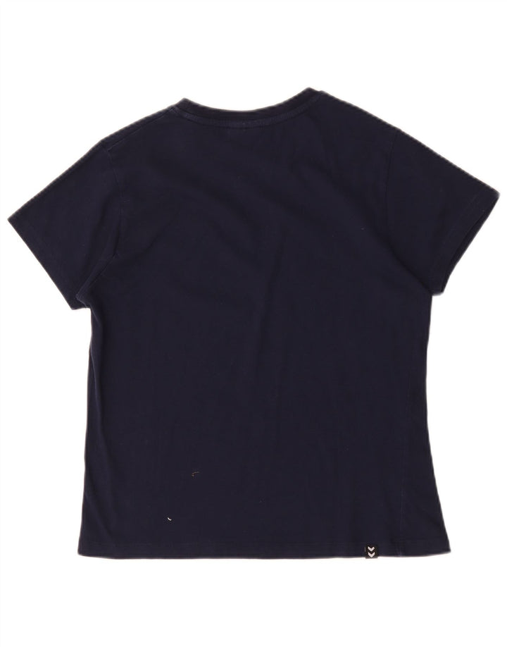Hummel T-Shirt Graphique Femme UK 14 Bleu Marine Moyen