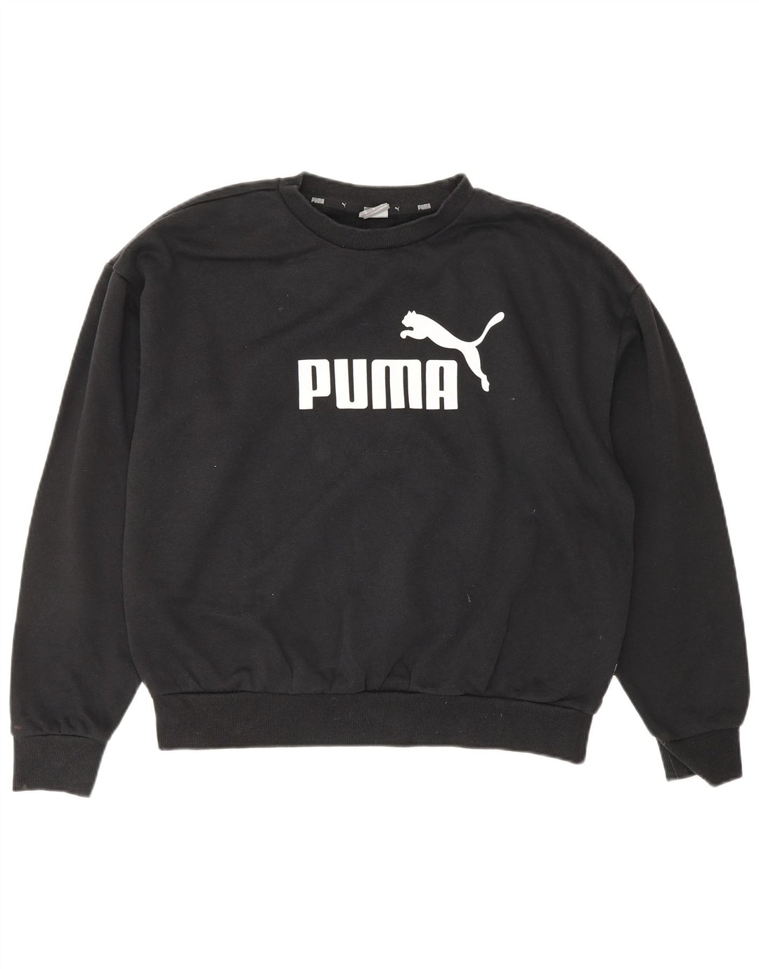 PUMA Sweat-shirt graphique pour femme UK 44 en coton noir moyen