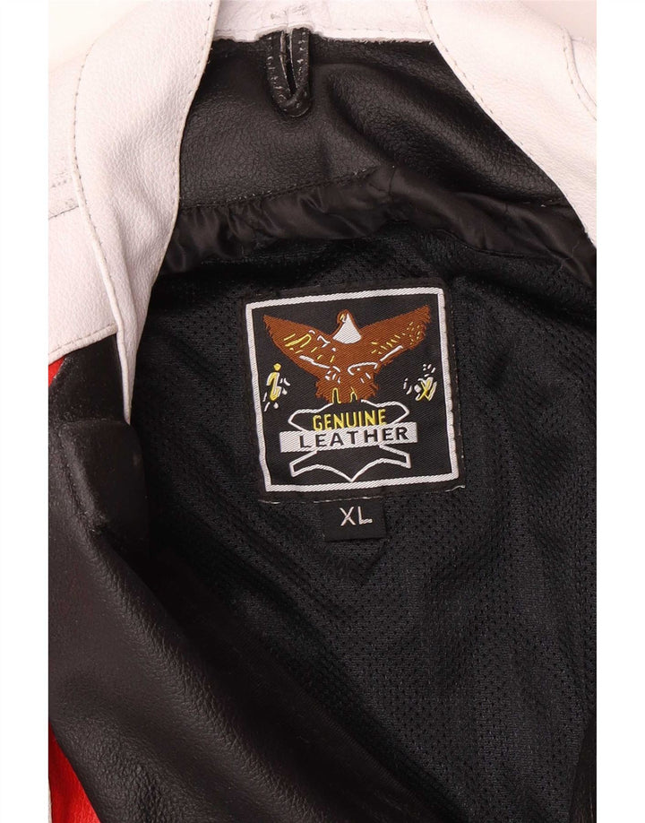 BMW Veste de course en cuir pour homme UK 42 XL Multicolore Colourblock