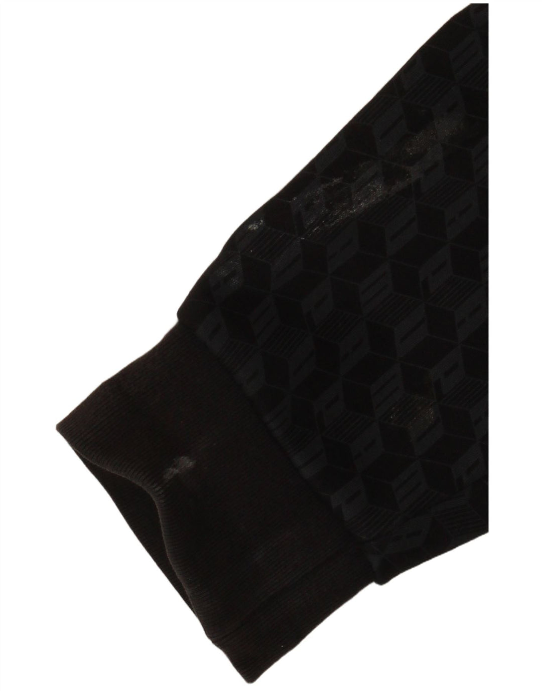 Puma Veste de survêtement graphique pour homme en coton géométrique Noir Taille L