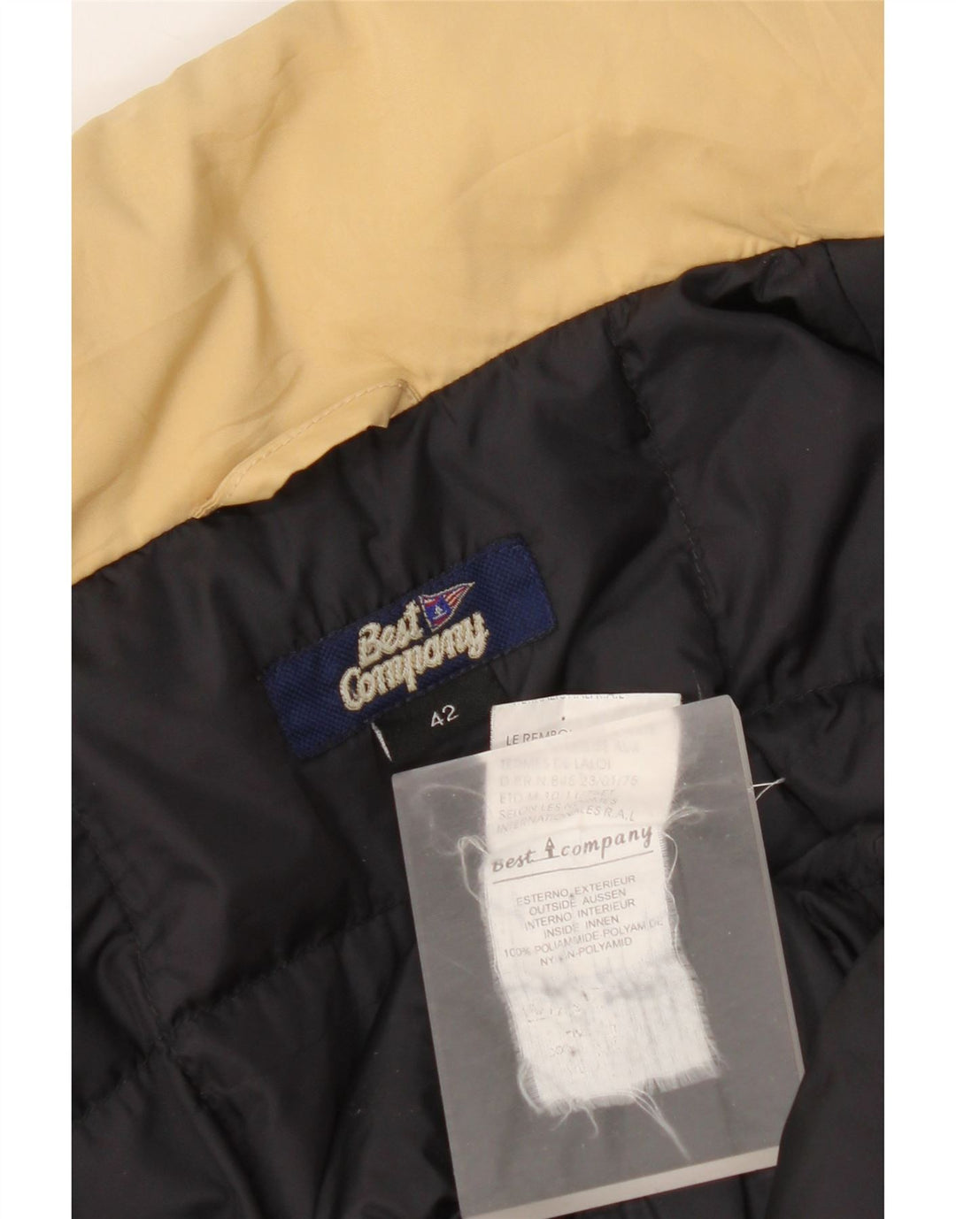 Best Company Manteau Rembourré Femme IT 42 Nylon Beige Moyen