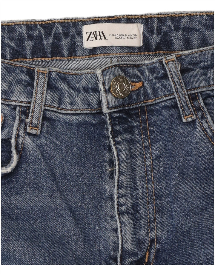 ZARA Jean slim effet vieilli pour femme EU 40 Medium W30 L26 Bleu
