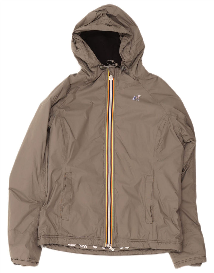 K-Way Veste coupe-vent à capuche pour femme US 8 Gris moyen