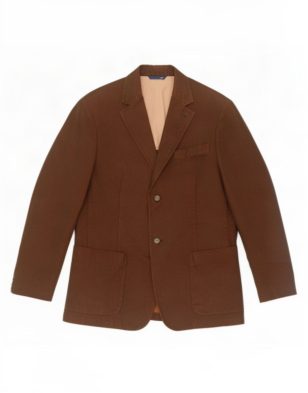 Trussardi Veste Blazer 2 Boutons Homme IT 50 Large Marron Coton